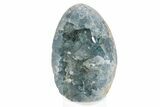 Crystal Filled Celestine (Celestite) Egg Geode - Madagascar #246054-2